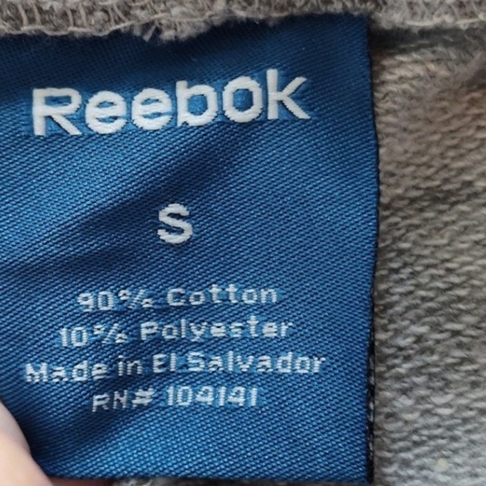 Reebok Relaxed Fit Gray Sweatpants Yellow Side Stripe Drawstring Pants WAA00693 - Picture 5 of 6